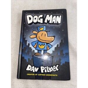 Dog Man Book Hardcover Book Vol #1 Dav Pilkey 1st Edition 2016 Kid Funny good